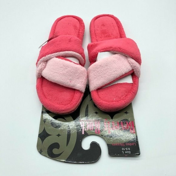 Beverly Rock Womens Slippers Slides Fuzzy 9.5-10 - Picture 3 of 5